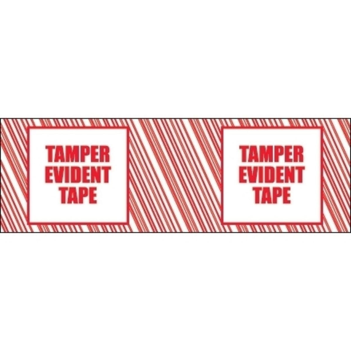 Security Tape Tamper Evident 2.5 Mil Red/White Q9701