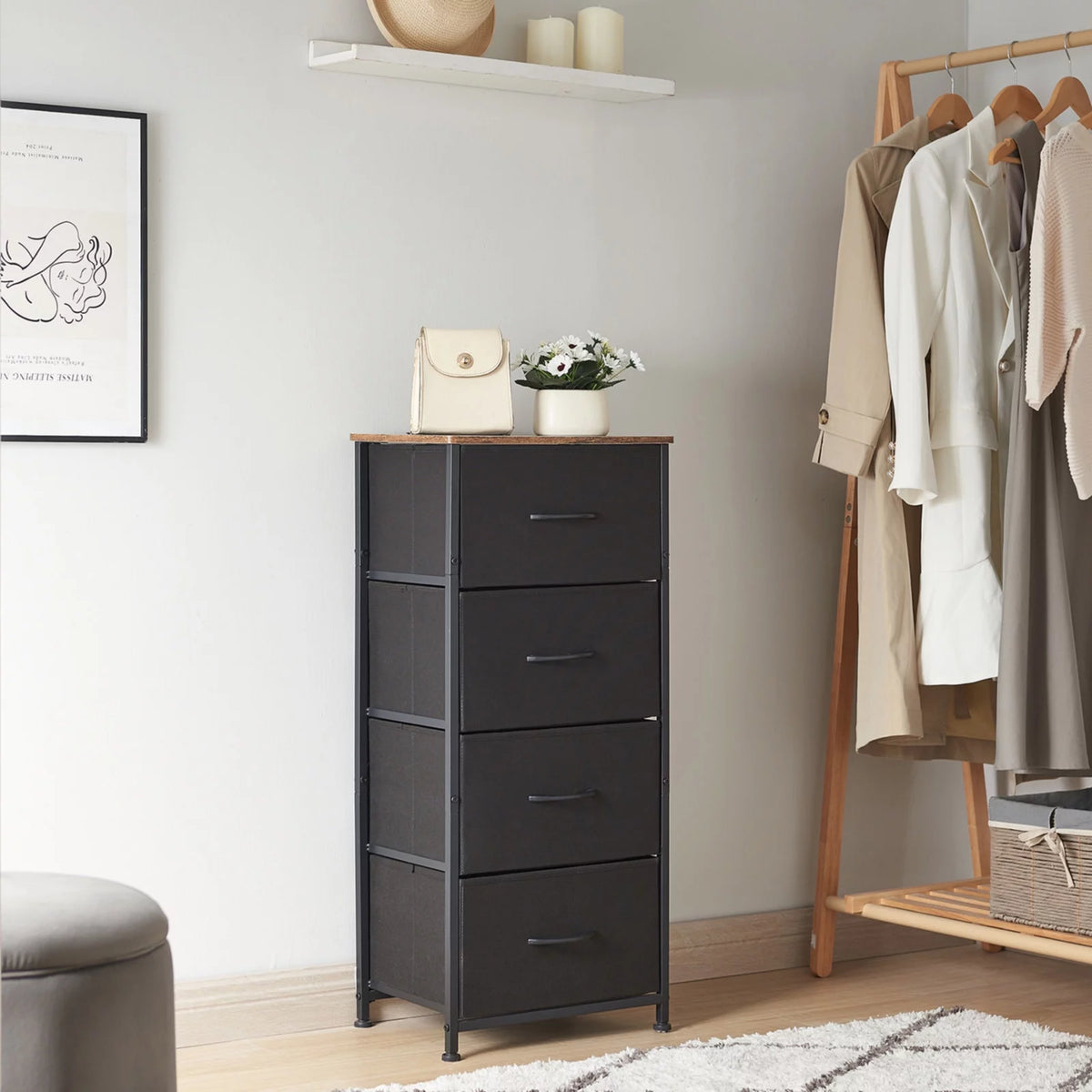 4 Drawer Fabric Dresser I8562