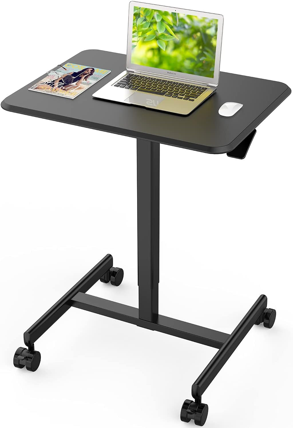 Mobile Laptop Desk Adjustable Height Rolling Cart A118