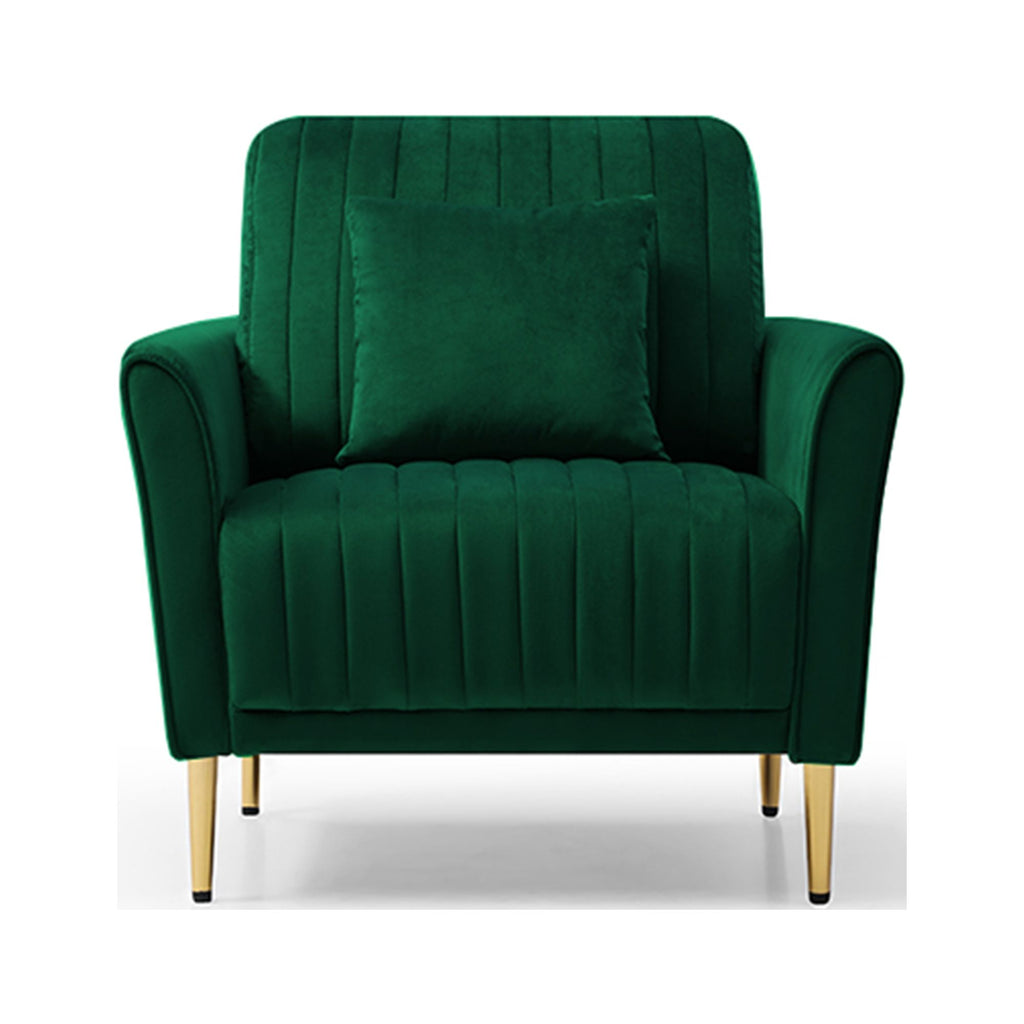 Green Velvet Accent Chair Q681298