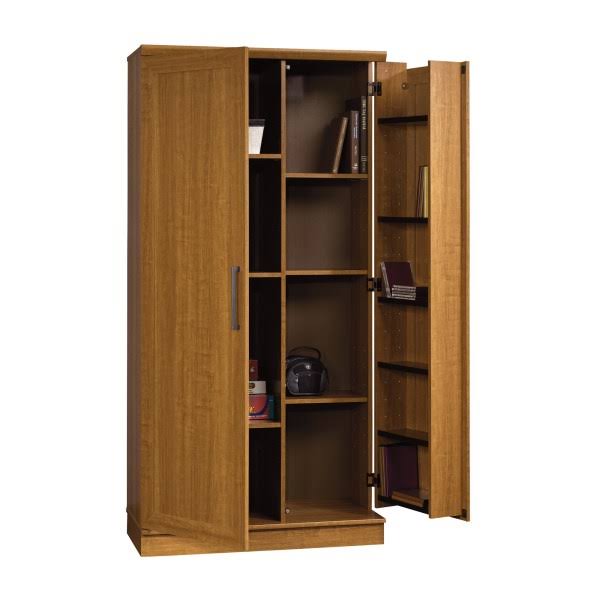12-Shelf Storage Cabinet, Sienna Oak E115343