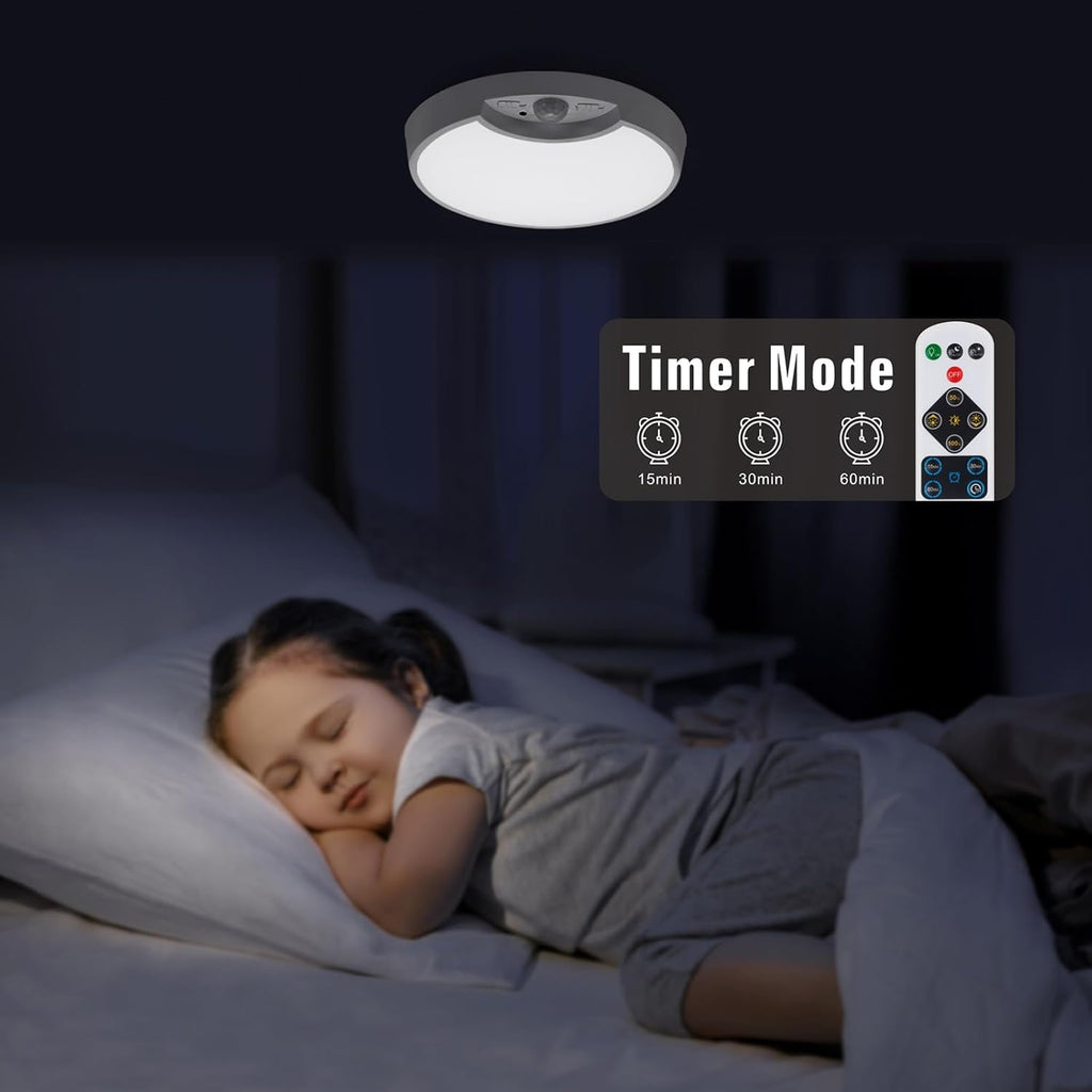 Rechargeable Motion Sensor Ceiling Light 8.7inch 6000K 8000mAh F2280