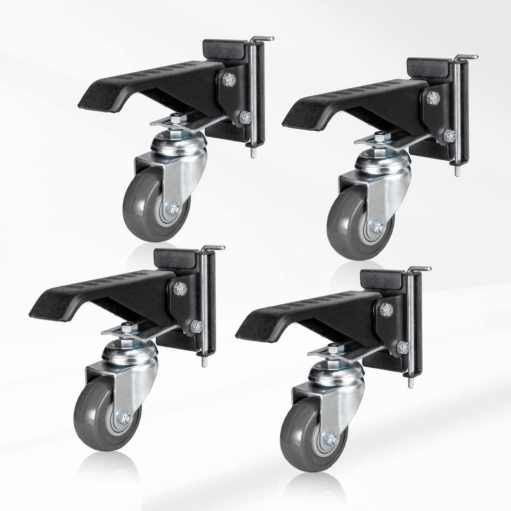 Black Workbench Casters with Quick-Release Plates, Pack of 2 O637