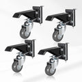 Black Workbench Casters with Quick-Release Plates, Pack of 2 O637