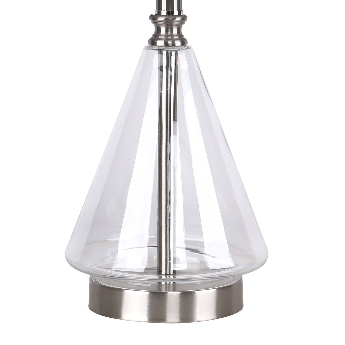 Set of 2 Glass Accent Lamps with Brass Accents G96689