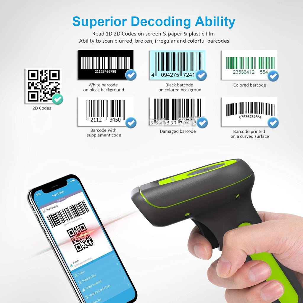 Cordless 2D 1D QR Handheld Barcode Scanner I90572