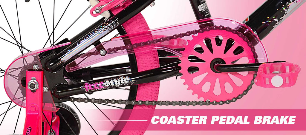 18 inch Black and Pink Bicycle R7873