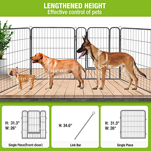 8 Panels 39 Inch Heavy Duty Dog Playpen D899