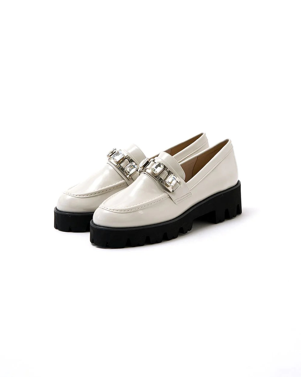 Track Sole Beaded Loafers P3064