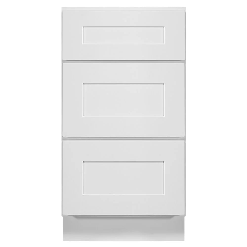 White Shaker Drawer Base Kitchen Cabinet 18x34.5x24 I678