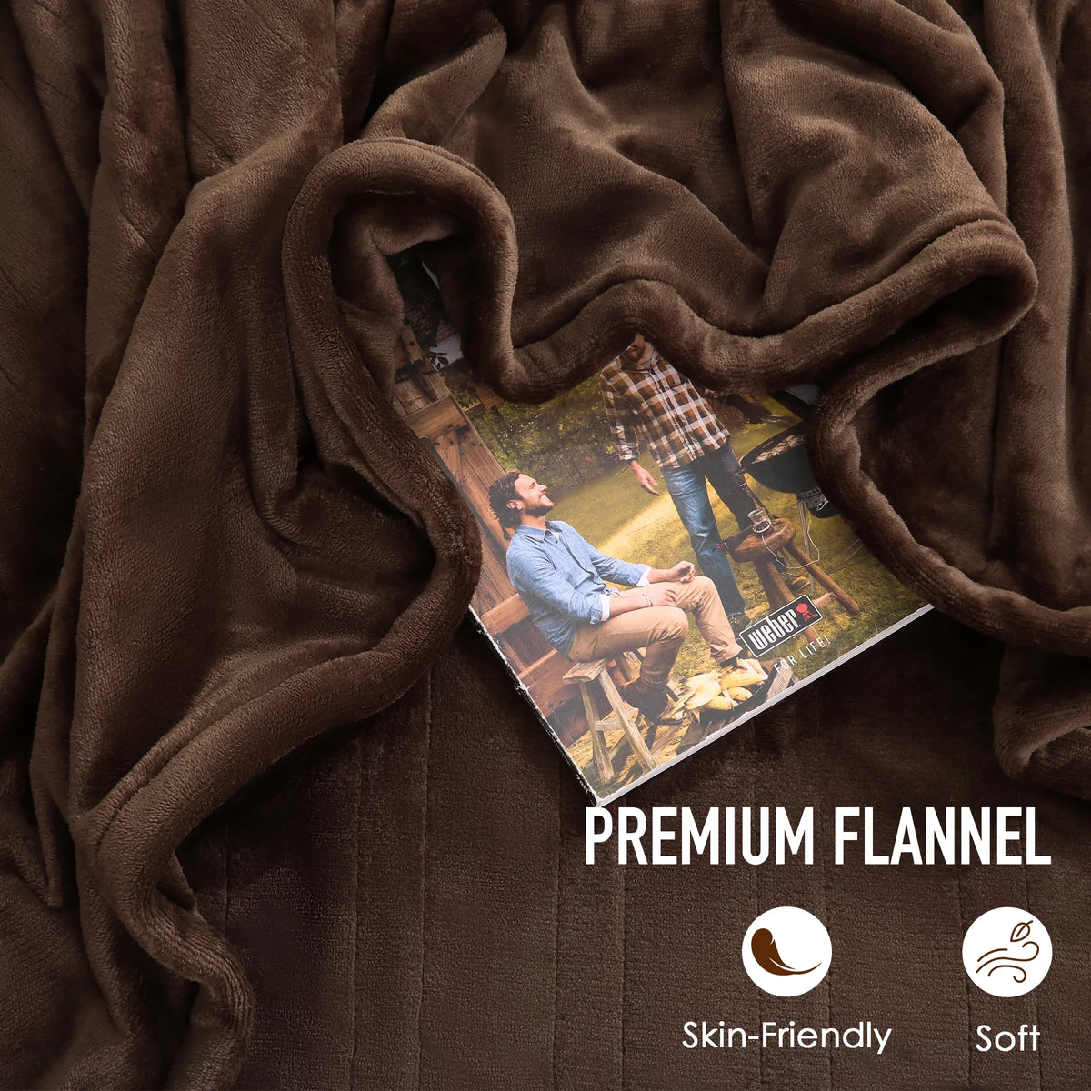 Brown Queen Size Electric Heated Blanket D2969