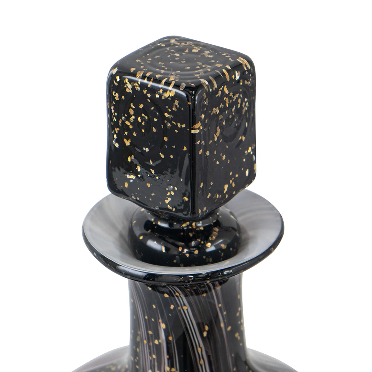 Wavy Glass Bottle with Stopper P3263