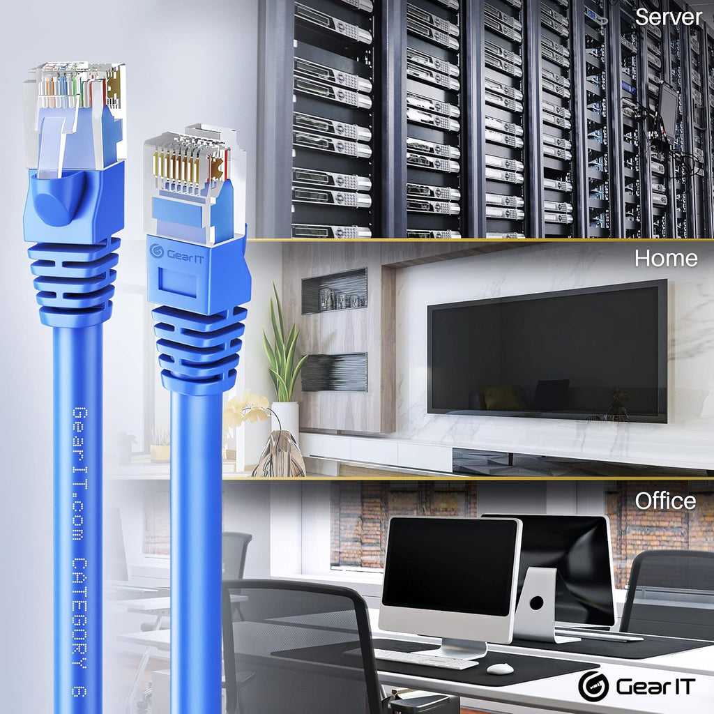 Cat 6 Ethernet Cable 3 ft (20-Pack) Blue A624468