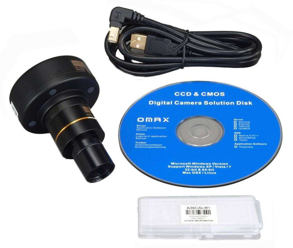40X-2000X Trinocular Compound LED Microscope with 5MP Digital Camera V1011