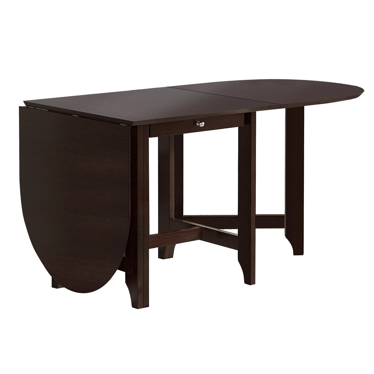 Retro Rubberwood Dining Table with Drawer L8840