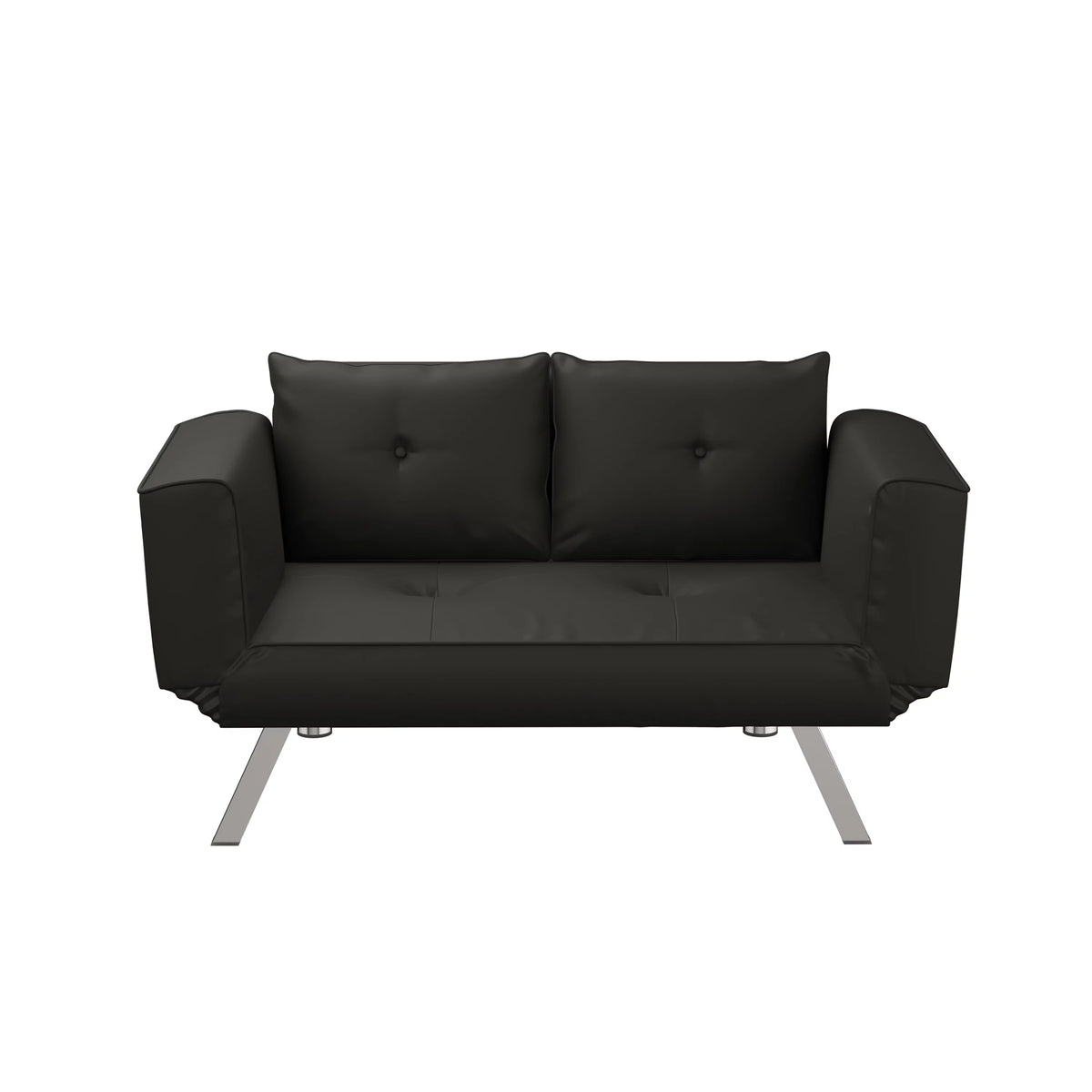 Black Fabric Sleeper Loveseat B6145