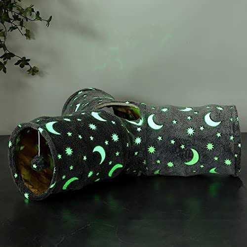 Collapsible Cat Tunnel Tube with Plush Ball Toys X108