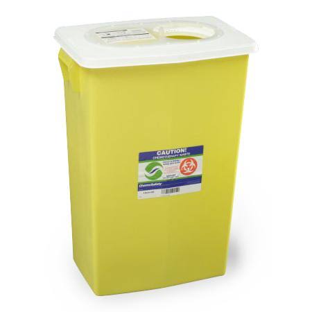 18-Gal. Chemotherapy Sharps Container with Yellow Base J7829