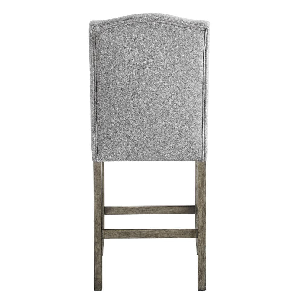 White Marble and Driftwood 6-Piece Counter Height Set I425492