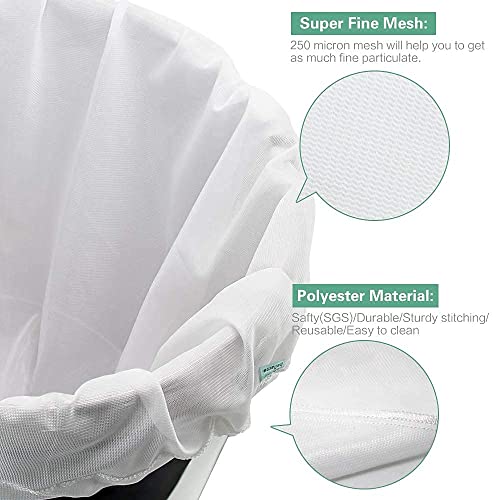 Extra Large Reusable 2 Pack 250 Micron Fine Mesh Brew Bags M9142