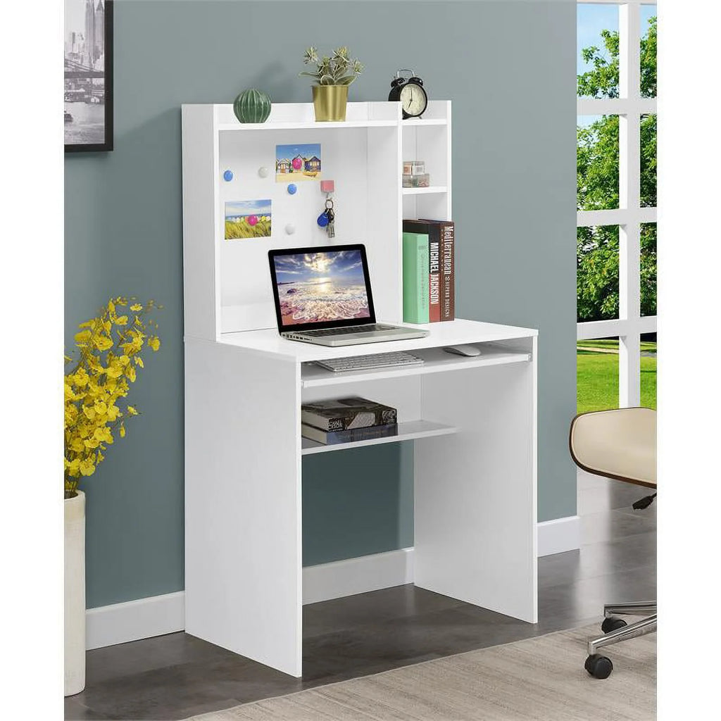 White Wood Student Desk with Shelves U646582