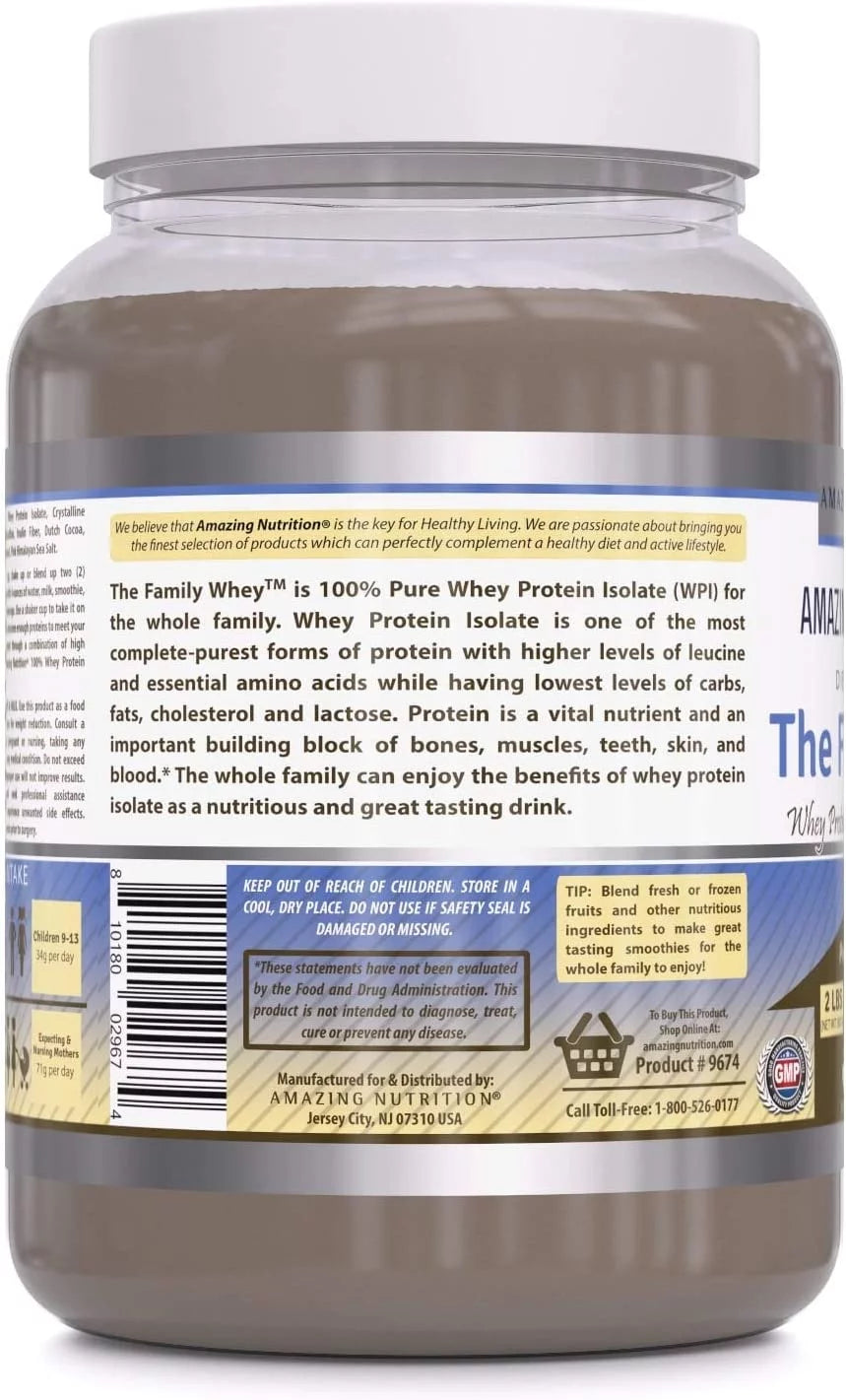 Whey Protein Isolate Chocolate Flavor 2 Lbs G54812