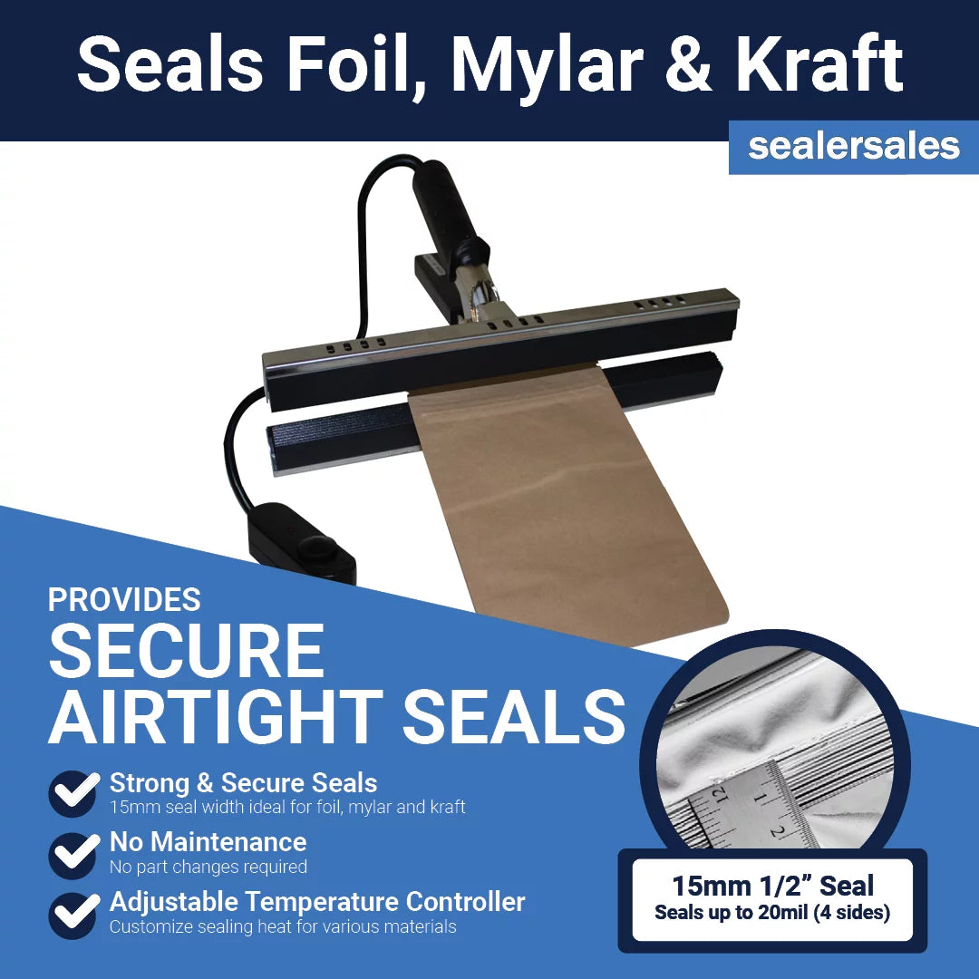 12" Portable Direct Heat Sealer with PTFE Coated Bars X2329