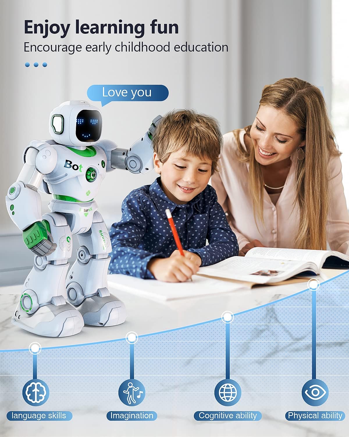 Large Smart RC Robot with Voice and App Control W840364