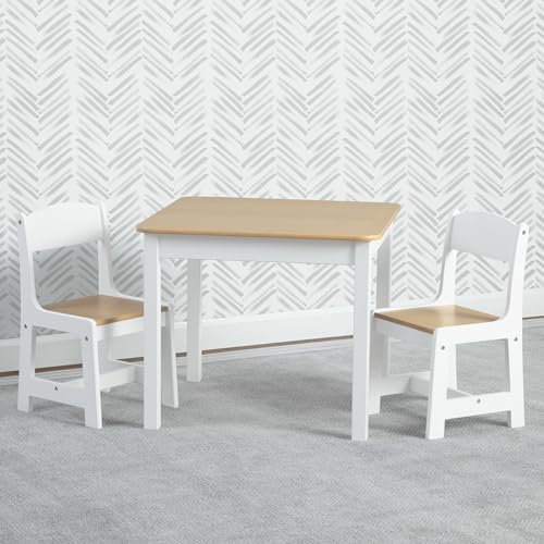 Grey 3 Piece Kids Wood Table and Chair Set Y730434