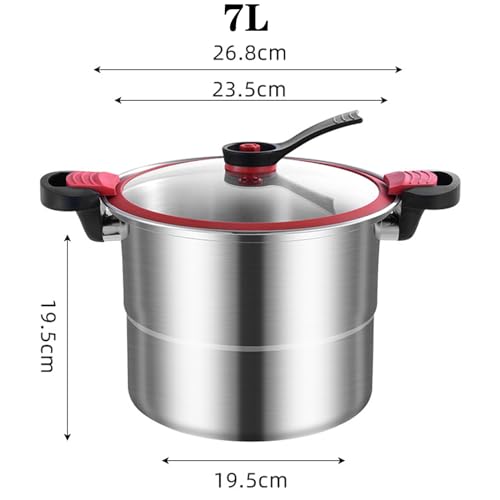 Stainless Steel 7.5L Stove Top Pressure Cooker W485