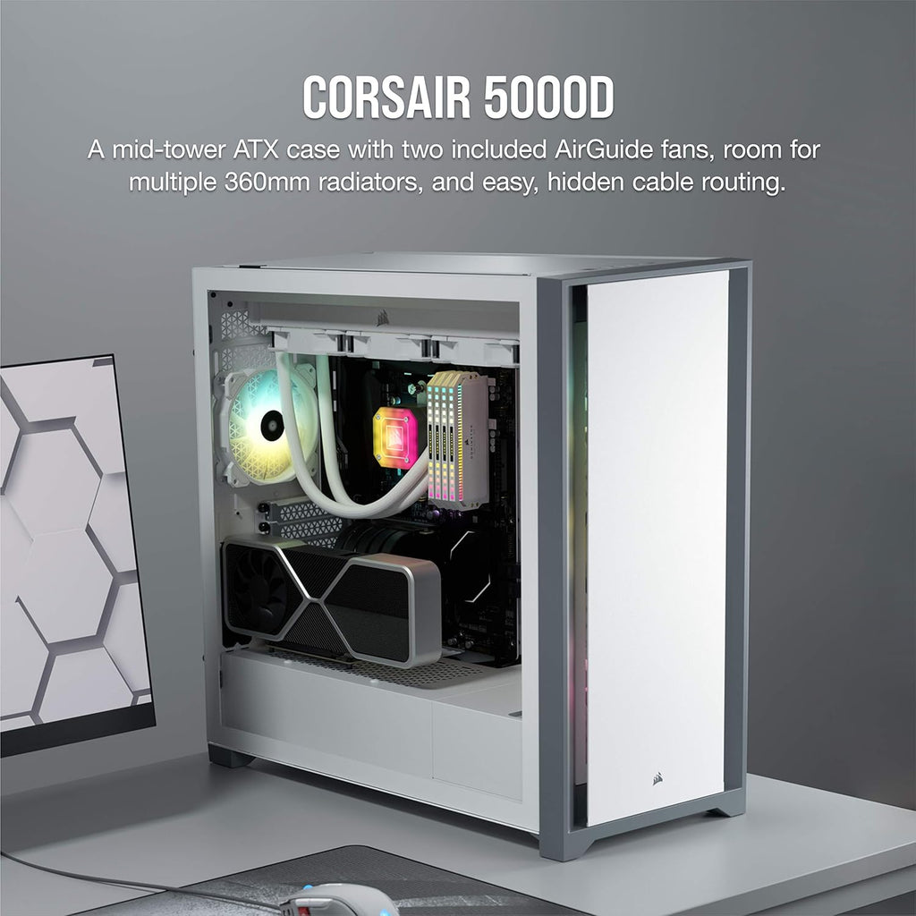 White Mid-Tower ATX PC Case J201524