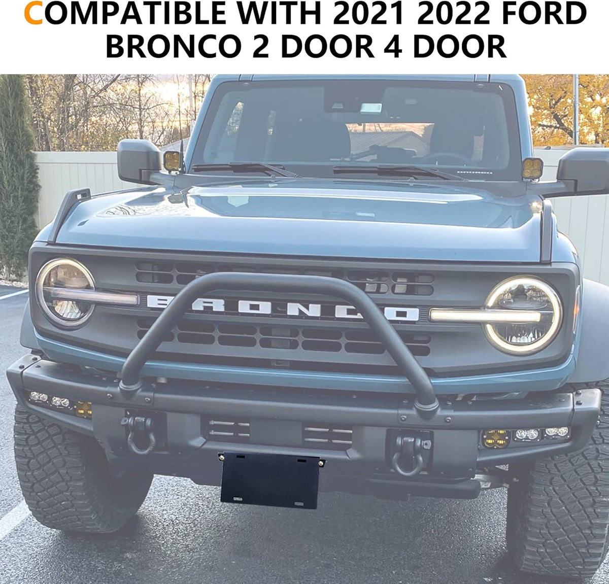 Black Aluminum Alloy Front License Plate Frame Pack of 2 X48242