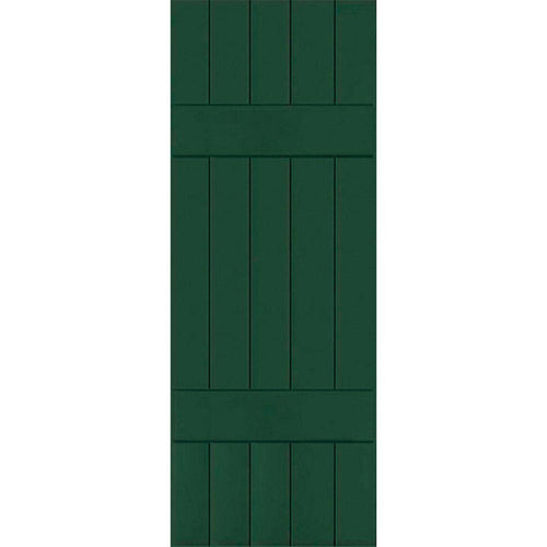 18 in. x 26 in. Exterior Real Wood Pine Board and Batten Shutters Pair G10389