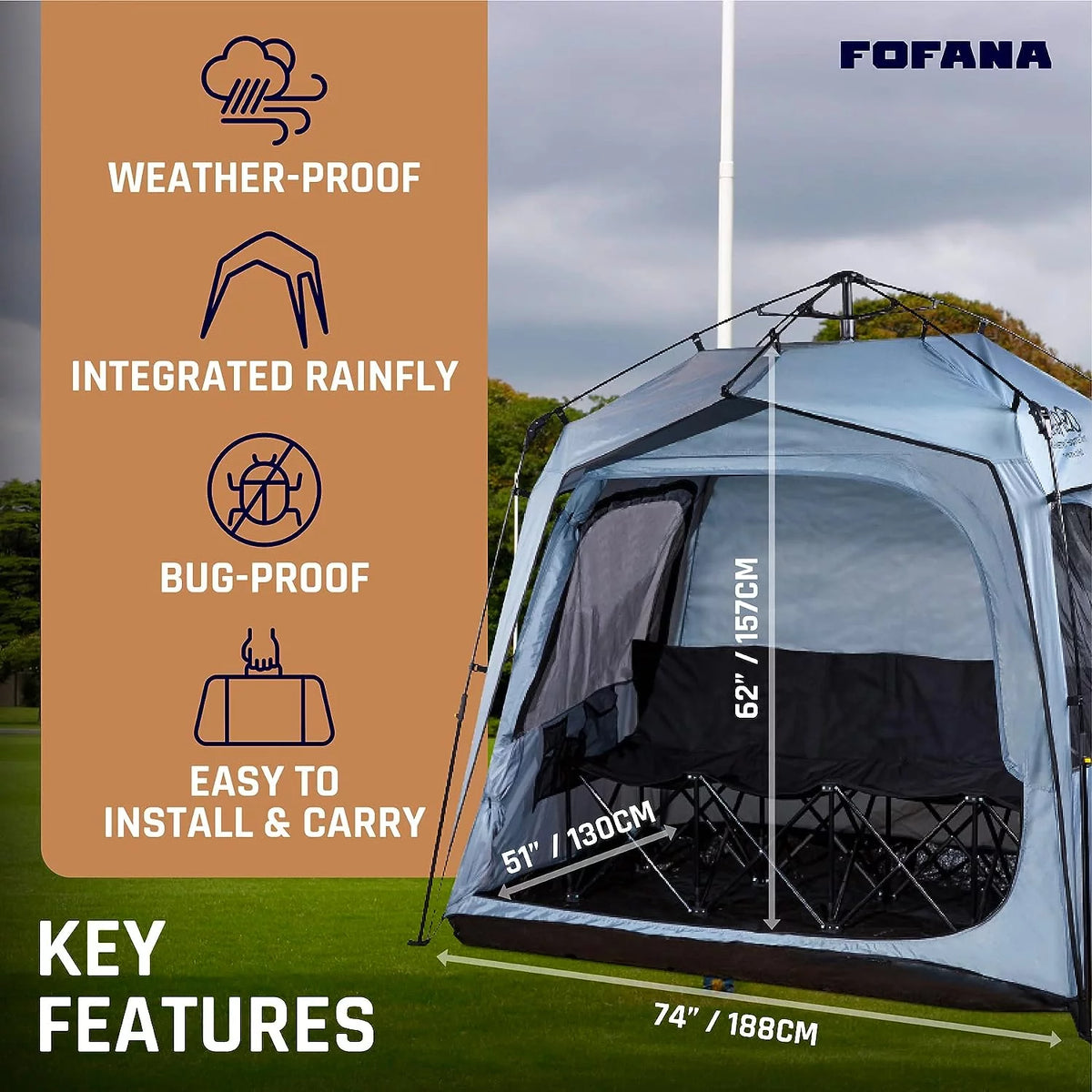 All Weather Pop up Sports Tent for up to 4 People X107611