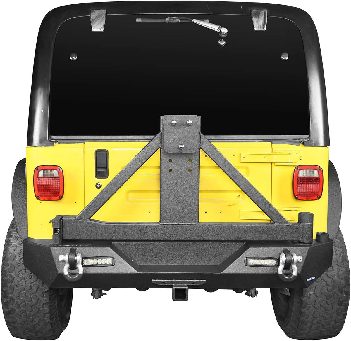Steel Bumper with Tire Carrier and Receiver Hitch L1342
