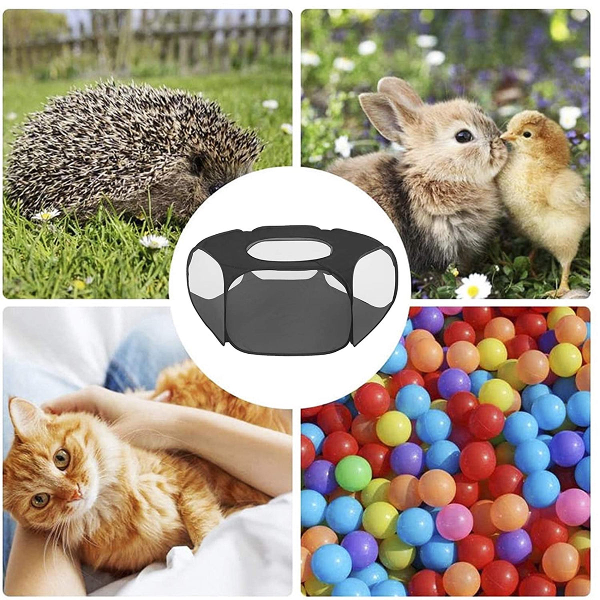Portable Pet Tent with Zipper Top Cover N79284