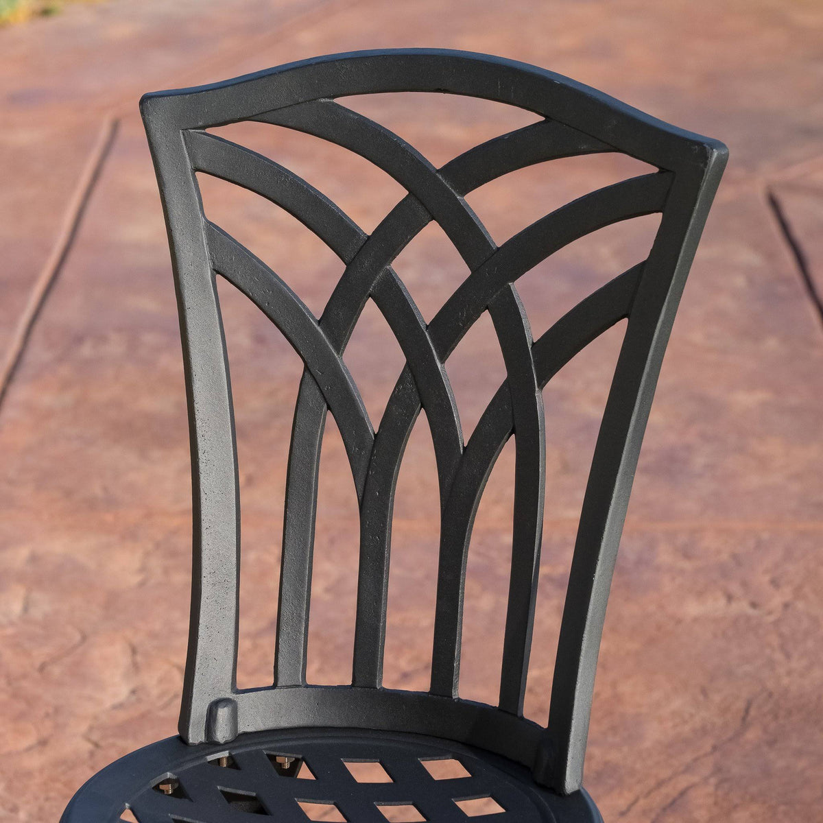 3PC Black and Sand Cast Aluminum Outdoor Bistro Set W8621
