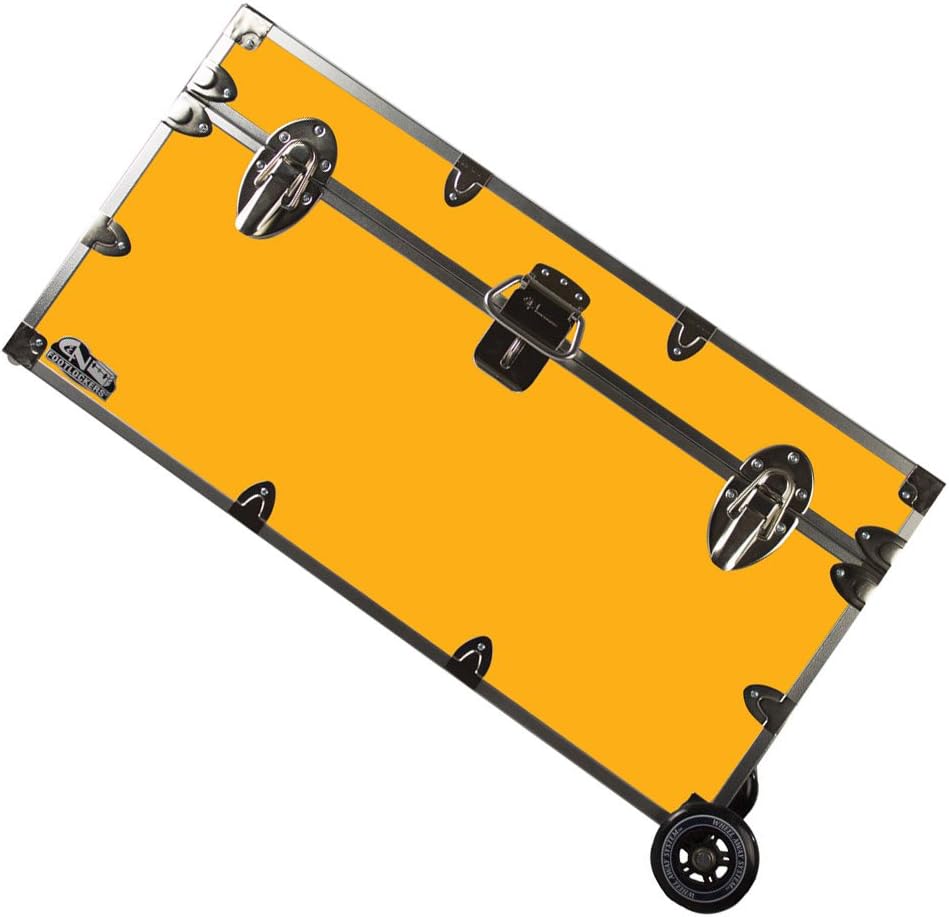 Large 32 x 18 x 16.5 Inches Lockable Footlocker with Wheels T636