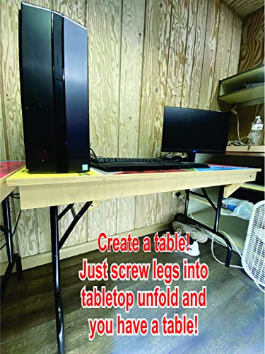 27 In Steel Powder Coated Gloss Black Folding Table Legs (4) Y949440