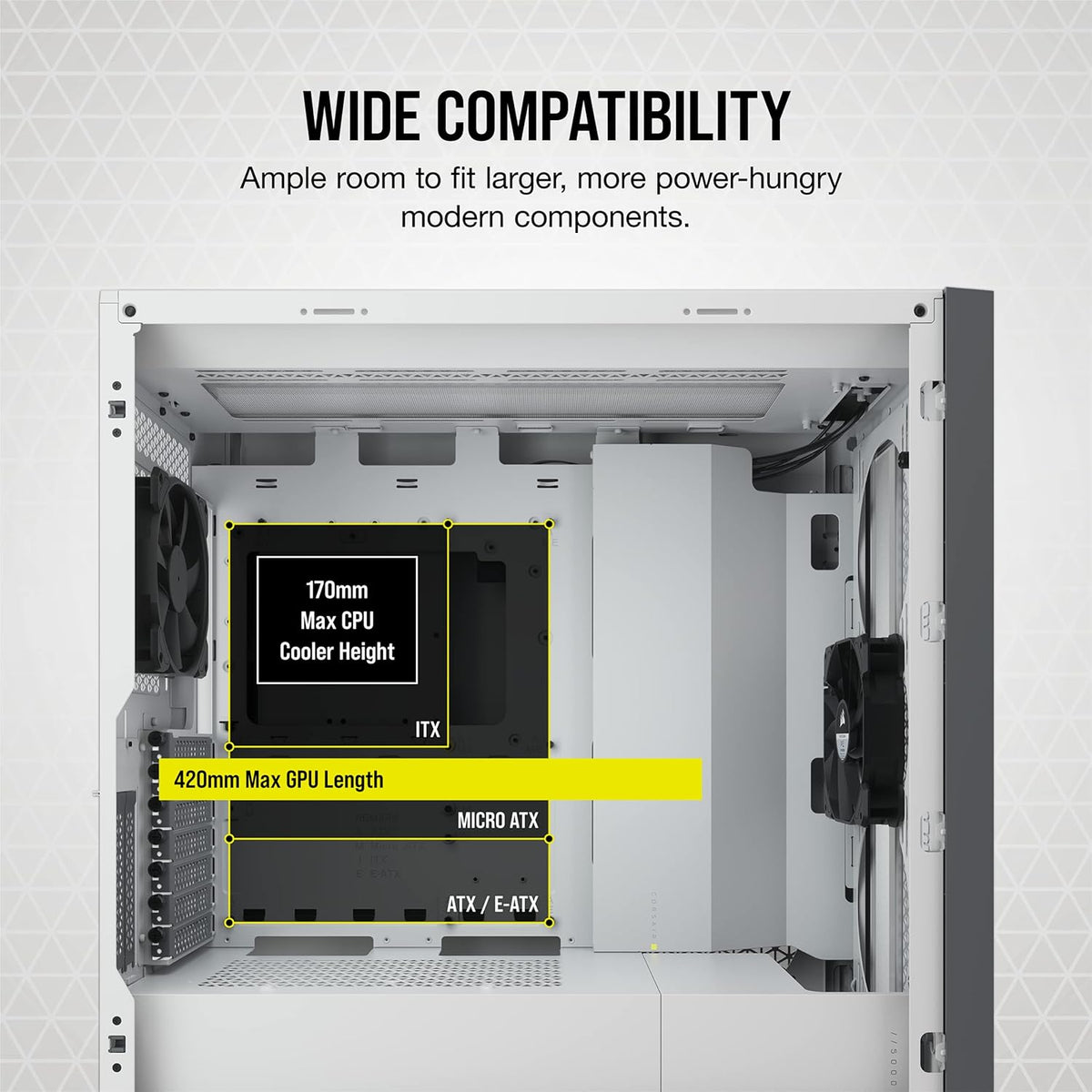 White Mid-Tower ATX PC Case J201524
