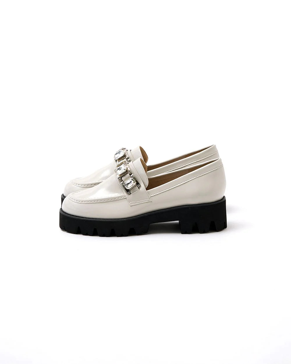 Track Sole Beaded Loafers P3064