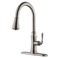 Polished Nickel Single-Handle Pull-Down Kitchen Faucet I65767