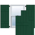 18 in. x 26 in. Exterior Real Wood Pine Board and Batten Shutters Pair G10389