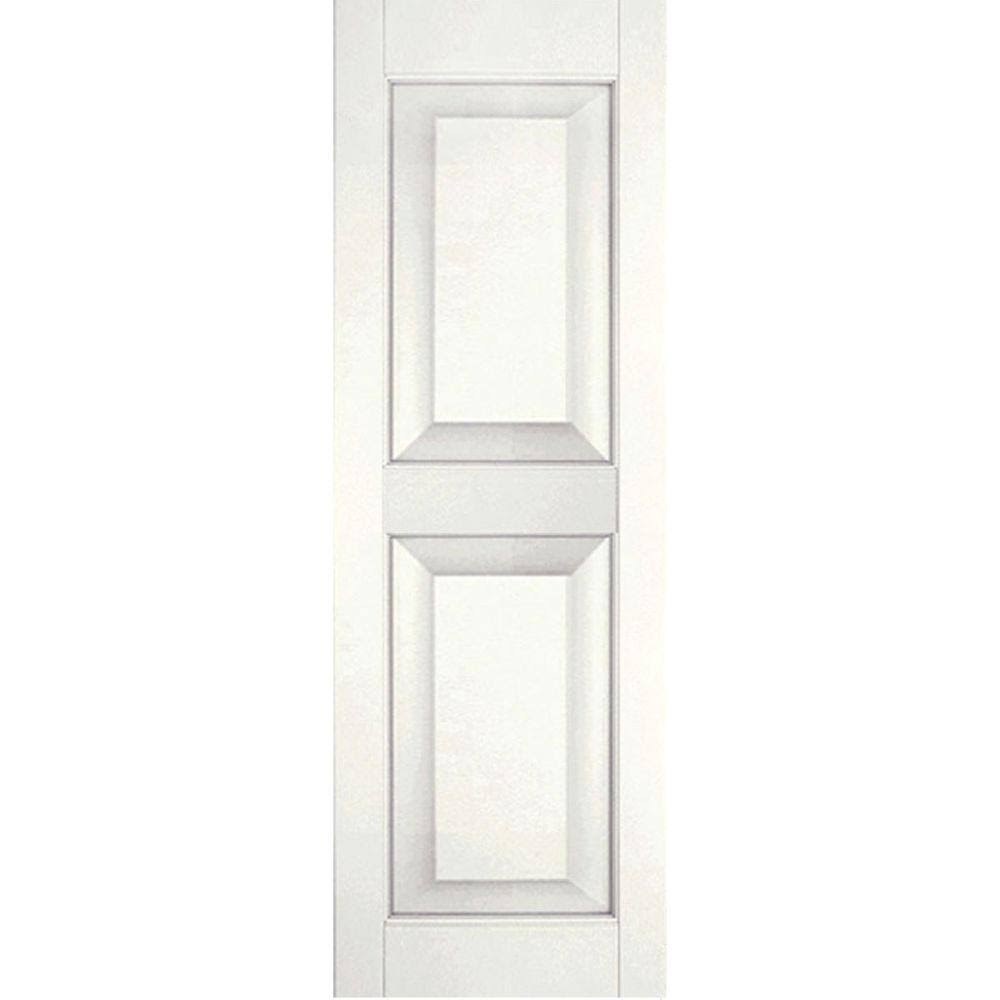 White Raised Panel Shutters Pair C3161