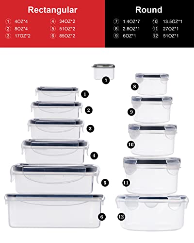 32 Piece Plastic Food Storage Container with Lids Z350