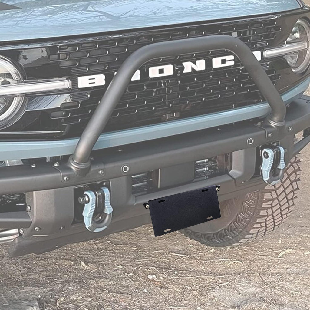 Black Aluminum Alloy Front License Plate Frame Pack of 2 X48242