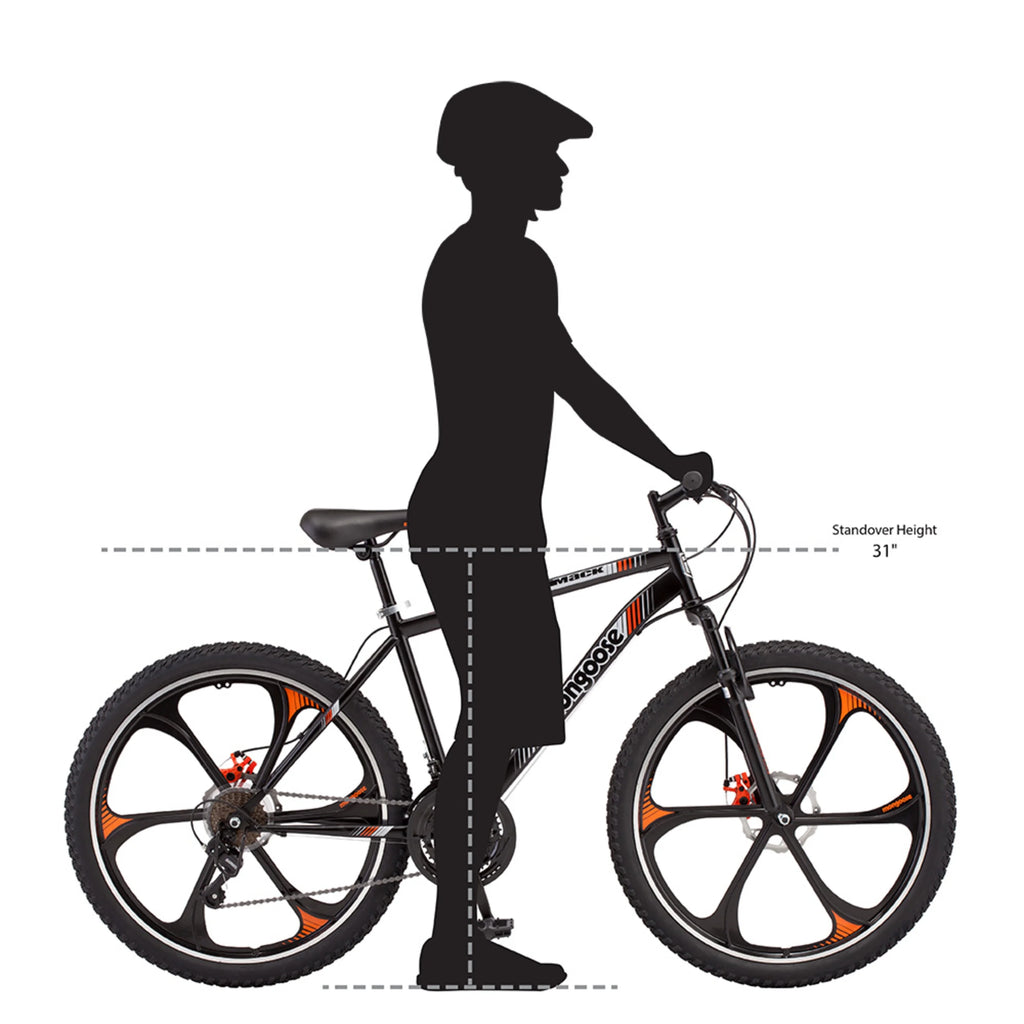 Orange On Black 26" Wheel 21 Speed Mountain Bike F525