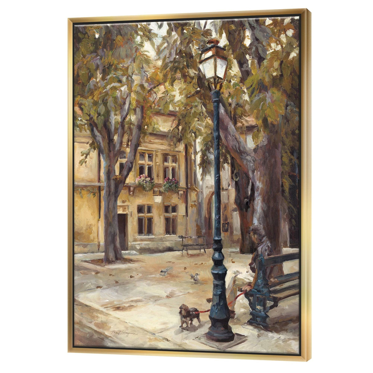 Grey Gold Framed Canvas 16 in. Wide x 32 in. High Y1204