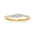 Diamond-Accented Twist Ring in 10kt Yellow Gold G63608