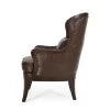 Dark Brown Upholstered Accent Chair with Nailhead Trim P189740
